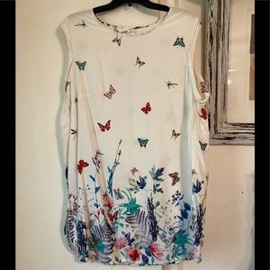 LAPIS Cuffed Sleeveless Butterfly Top Sz 2X